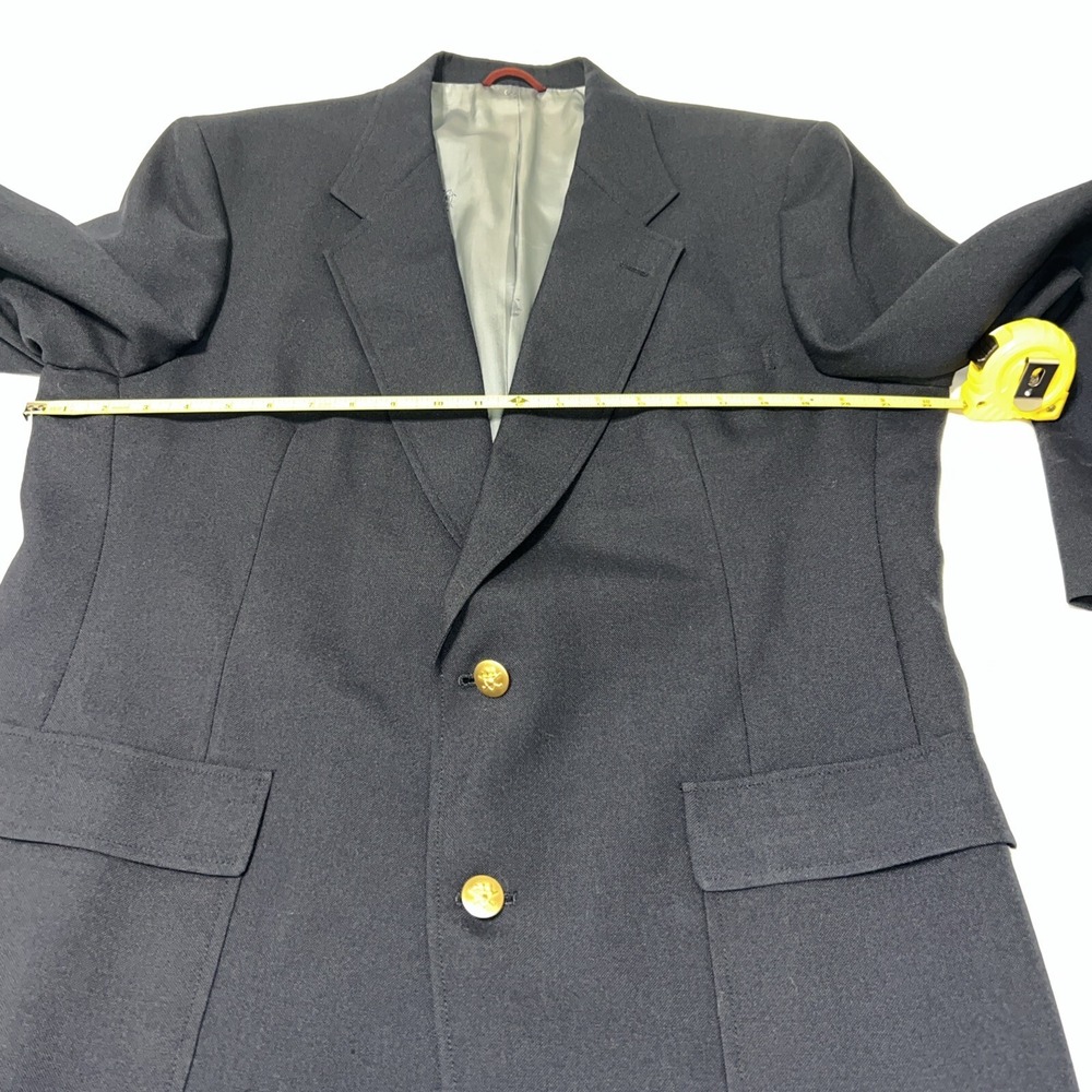 Hart Schaffner Marx Jack Nicklaus Golden Bear Blazer 2 Button Navy Golf Crest - Picture 7 of 8